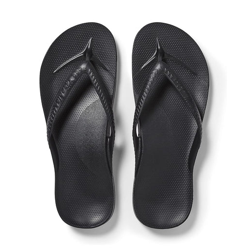 Archies Arch Support Flip Flops - Black