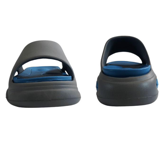 Dual Layer Support Slide Sandals - Grey+Blue