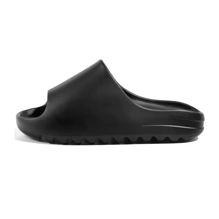 Feet&Feet Plush Cloud Slide Sandals - Black