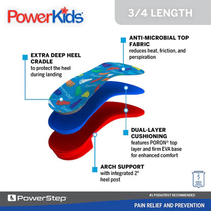 Powerstep Powerkids Paediatric Orthotic Support Insoles