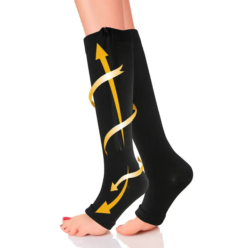 FlowRevive Zipper Compression Socks Prevent Blood Clots and Swelling